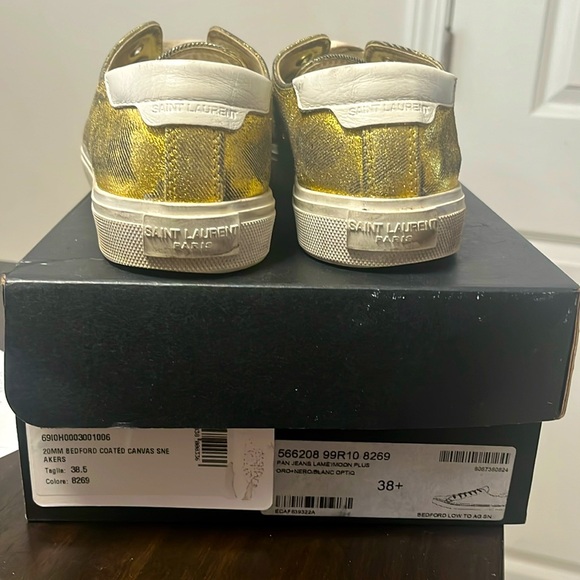 Saint Laurent 20MM Bedford coated canvas sneakers - Picture 1 of 10